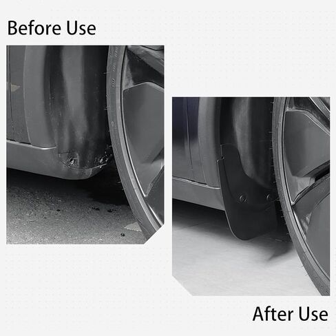 2025 New Tesla Model Y Juniper Accessories Mud Flaps - [Stay Clean Protect Paint No Drilling Required] ESDOPA All Weather Splash Guards Body Kits Compatible with Tesla New Model Y 2026(Black Set of 4) in Saudi Arabia