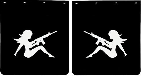 24"x24" Mud Flaps for Semi Truck Tractor Trailer 1/5''Thick Polymer Heavy Duty Anti-Splash Semi Trucks Mud Flaps Mudguards 2PCS (Two Girls) in Kuwait
