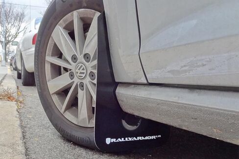 Rally Armor Black UR Mud Flap with Red Logo fits 2015-2021 VW MKVII Golf, GTI, Alltrack, Sportswagen & TSI in Saudi Arabia