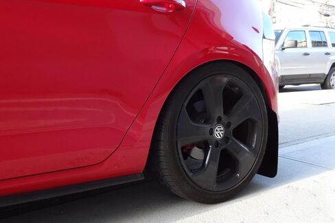Rally Armor Black UR Mud Flap with Red Logo fits 2015-2021 VW MKVII Golf, GTI, Alltrack, Sportswagen & TSI in Saudi Arabia