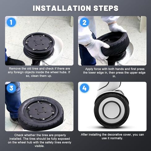 2PCS 11 inch 70/80-6.5 Tubeless Rubber Tire for Segway Ninebot S-Plus Smart Self-Balancing Scooter Accessories, Hoverboard Heavy Duty Tire Explosion-proof Replacement, NOT for Ninebot S in Saudi Arabia