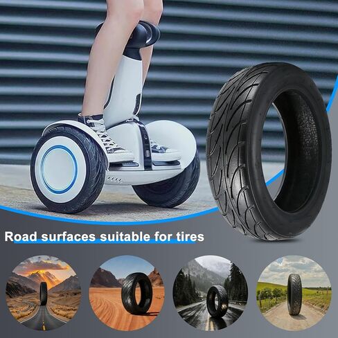 2PCS 11 inch 70/80-6.5 Tubeless Rubber Tire for Segway Ninebot S-Plus Smart Self-Balancing Scooter Accessories, Hoverboard Heavy Duty Tire Explosion-proof Replacement, NOT for Ninebot S in Saudi Arabia