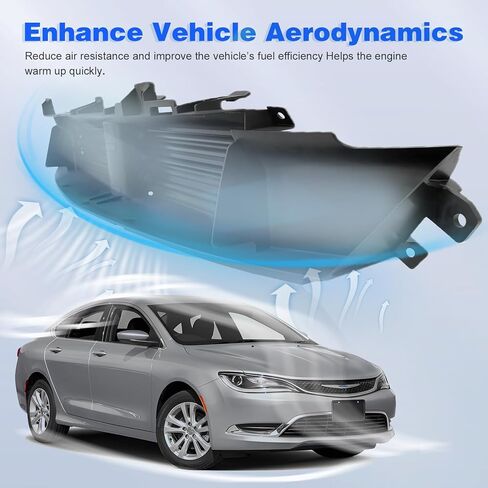 CarPartsDepot مصراع الشبكة الأمامية العلوية النشطة مع محرك متوافق مع 2015-2017 كرايسلر 200 CH1206102 68302662AA in Kuwait