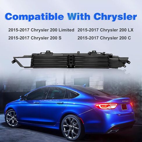 CarPartsDepot مصراع الشبكة الأمامية العلوية النشطة مع محرك متوافق مع 2015-2017 كرايسلر 200 CH1206102 68302662AA in Kuwait
