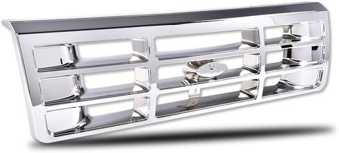شبكة شواية كروم من CHEDA، متوافقة مع 1992-1996 Ford F150 1992-1997 Ford F250، بلاستيك، فضي in Kuwait