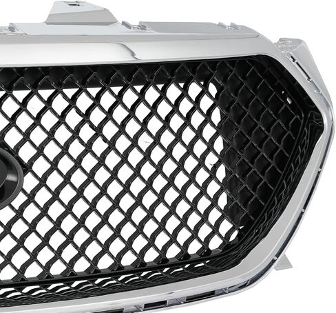 KARPAL Front Upper Grille Compatible with 2013-2018 Ford Taurus SHO Grille Glossy Black w/Chrome Trim in Kuwait