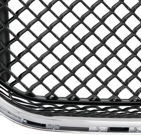 KARPAL Front Upper Grille Compatible with 2013-2018 Ford Taurus SHO Grille Glossy Black w/Chrome Trim in Kuwait