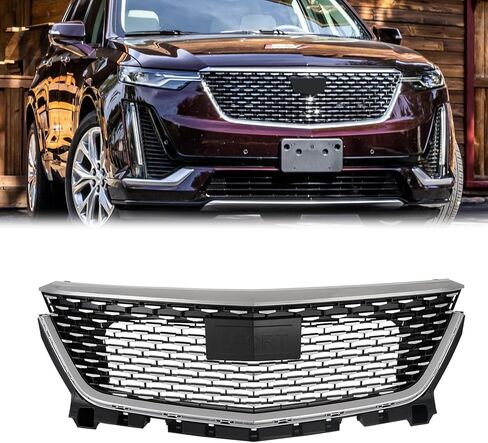 Front Bumper Upper Grille Compatible with 2020-2023 Cadillac XT6 W/O Surround View NEW 84758553 in Saudi Arabia