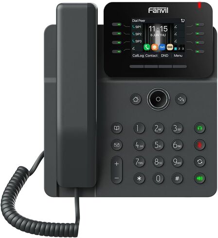 Fanvil V62W Business Wi-Fi IP Phone, Built-in Bluetooth 5.4 & Wi-Fi 6, 12 SIP Lines, 21 DSS BLF Keys, HD Wideband Audio, Dual Gigabit PoE Office VoIP Phone in Kuwait