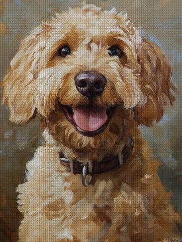مجموعات غرز متقاطعة مختومة من KFBXZIP، مجموعة أدوات تطريز الكلاب Goldendoodle للمبتدئين البالغين، مجموعات غرز متقاطعة لطيفة للكلاب للبالغين 11 قيراط، 12 × 16 بوصة in Saudi Arabia