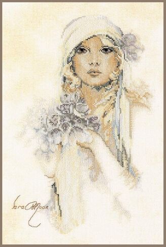 Lanarte Counted Cross Stitch kit Sara Moon Lilac Flower in Kuwait