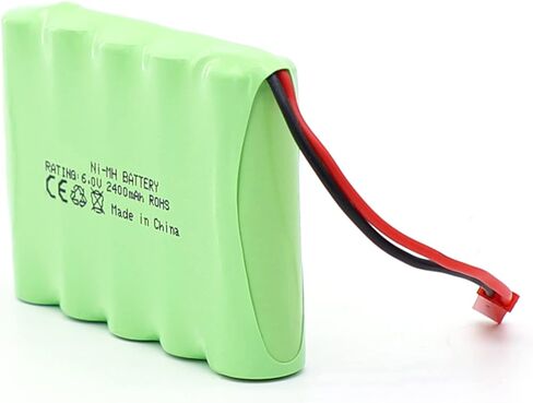 2400mAh 6V Ni-Mh Rechargeable Ni-MH Battery for RC Car Electric Toy Truck SUV 4X4 Construction Dumper Remote Control AA Battery with USB Charging Cable (JST Connector) in Saudi Arabia