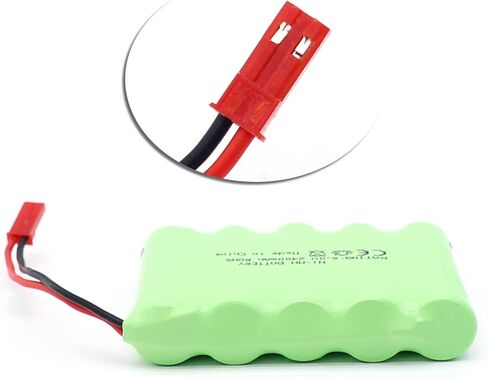 2400mAh 6V Ni-Mh Rechargeable Ni-MH Battery for RC Car Electric Toy Truck SUV 4X4 Construction Dumper Remote Control AA Battery with USB Charging Cable (JST Connector) in Saudi Arabia