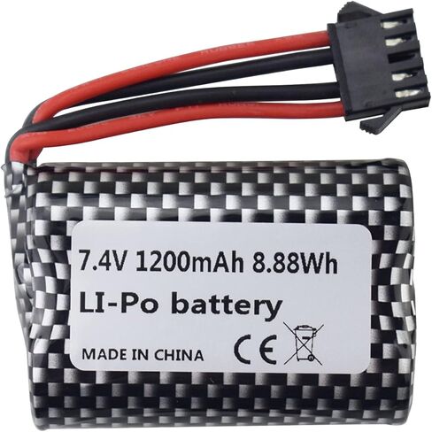 sea jump 3PCS 7.4V 1200mAh Lithium Battery for R208 R308 2008 R206 TX122 TX123 H106 RC Boat Battery, High Speed Speedboat, Ship Model Accessories in Kuwait