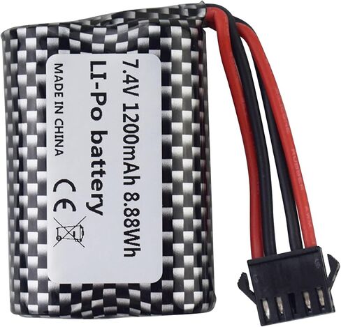sea jump 3PCS 7.4V 1200mAh Lithium Battery for R208 R308 2008 R206 TX122 TX123 H106 RC Boat Battery, High Speed Speedboat, Ship Model Accessories in Kuwait