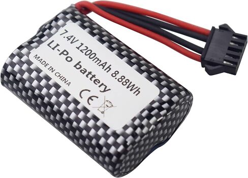 sea jump 3PCS 7.4V 1200mAh Lithium Battery for R208 R308 2008 R206 TX122 TX123 H106 RC Boat Battery, High Speed Speedboat, Ship Model Accessories in Kuwait