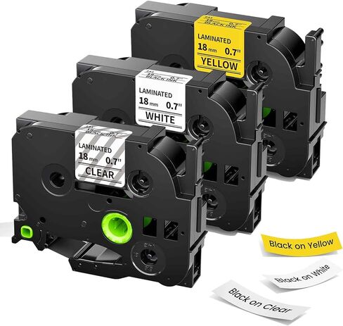 Label KINGDOM TZe-251 24mm 0.94" Laminated White TZ Tape Replacement for Brother Label Maker Tape 24mm Compatible with Brother PTouch PT-D610BT D600 P710BT P750W 950W, 5-Pack 1 Inch Tze251 in Saudi Arabia