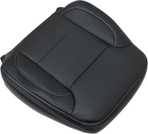 GXARTS Black Perforated Leather Driver and Passenger Side Bottom & Top Lean Back Replacement Seat Cover Compatible with Chevy Silverado Tahoe Suburban GMC Sierra Yukon 2014 2015 2016 2017 2018 2019 in Kuwait