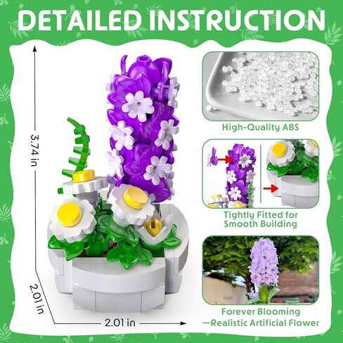 12 Succulents Building Set for Adults & Kids 10+ – Flowers Botanical Collection Artificial Plants with Pots, and Birthday for Women, Home Office Decor, Relaxing DIY Kit(1174 PCS) in Saudi Arabia