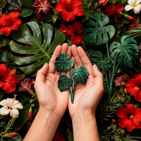 UNICRAFTALE 8Pcs Tropical Plant Carbon Steel Cutting Dies Stencils Leaves Cutting Dies for Paper Card Making Summer Embossing Paper Die Stencils for Scrapbooking Photo Album in Kuwait