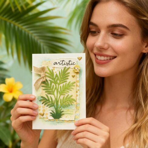 UNICRAFTALE 8Pcs Tropical Plant Carbon Steel Cutting Dies Stencils Leaves Cutting Dies for Paper Card Making Summer Embossing Paper Die Stencils for Scrapbooking Photo Album in Kuwait