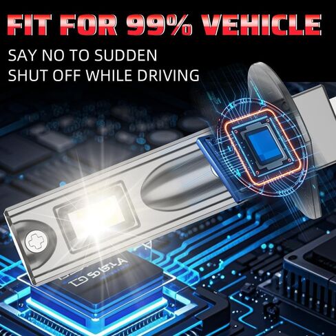 Fit for Hyundai Elantra 2001 2002 2003 2004 2005 2006 High Low Beam, 600% Brightness Lights,6500K White Plug-and-Play Super Bright Lights Bulbs, 4Pcs Led Bulb in Saudi Arabia