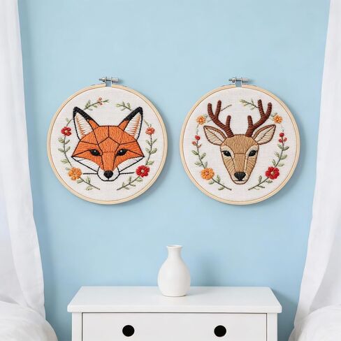 2 Pcs Large Embroidery Hoops 12 Inch Round Wood Embroidery Hoop Adjustable Bamboo Cross Stitch Hoop Quilting Ring Frame for Art Craft Sewing in Kuwait