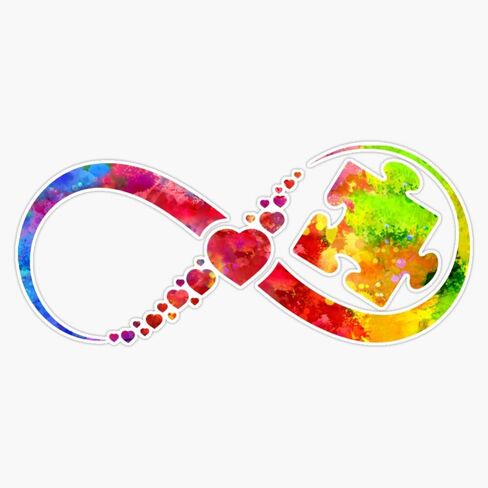 Autism Watercolor Infinity Heavy Duty Car Magnet Vehicle Bumper Sign Removable 5" in Kuwait