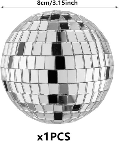 1 Pack 4" Inch Mirror Disco Ball Decorations 70s Themed Party Decoration for Disco Theme Party Ornament in Saudi Arabia