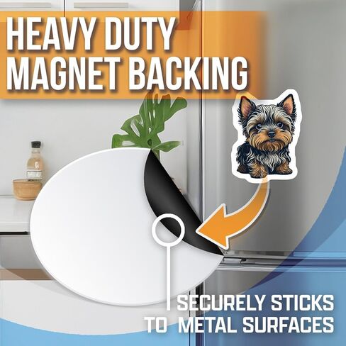 Cute Yorkshire Terrier Magnet - Adorable Yorkie Fridge Magnet - Dog Lover Gift - Fun Pet Decor - Refrigerator Magnet - Dog Magnet - Durable Decorative Design for Home or Office AAMT0482 in Kuwait