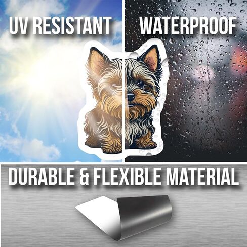 Cute Yorkshire Terrier Magnet - Adorable Yorkie Fridge Magnet - Dog Lover Gift - Fun Pet Decor - Refrigerator Magnet - Dog Magnet - Durable Decorative Design for Home or Office AAMT0482 in Kuwait