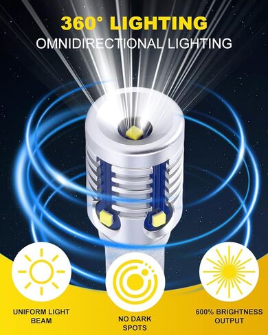921 لمبة LED عكسية، T15 912 LED ضوء احتياطي Canbus خالي من الأخطاء 906 904 916 W16W مصابيح LED بديلة أضواء عكسية احتياطية، 6000K أبيض، غير قطبية، قطعتان in Kuwait