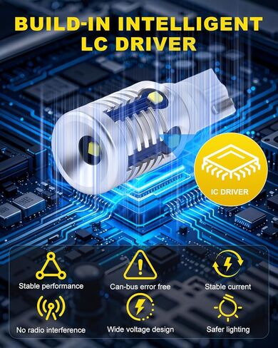 921 لمبة LED عكسية، T15 912 LED ضوء احتياطي Canbus خالي من الأخطاء 906 904 916 W16W مصابيح LED بديلة أضواء عكسية احتياطية، 6000K أبيض، غير قطبية، قطعتان in Kuwait