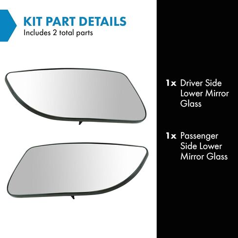 TRQ Towing Mirror Spotter Glass Lower LH RH Kit Pair Compatible with Ram Pickup Truck in Kuwait