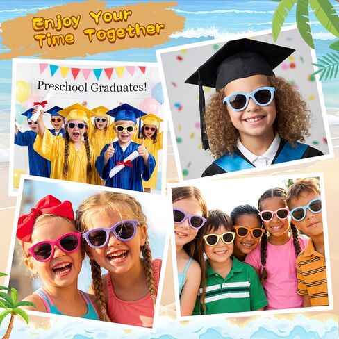 End of The Year School Gifts for Students, 36 Sets Kids Sunglasses Bulk with Your Future Is So Bright Cards, Preschool Kindergarten Graduation Decorations for Party Favors, 6 Colors in Kuwait