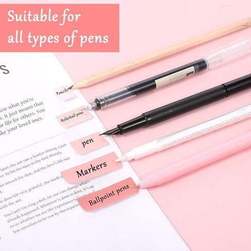 420 PCS Sticky Index Tabs, Pink Repositionable Page Markers Sticky Tab Annotation Tabs, Multi Size Paper Labels Divider Tab Stick on Small for Books Notebooks File Classification in Kuwait