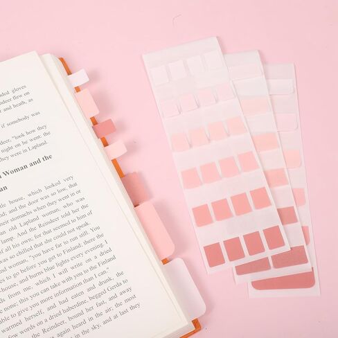 420 PCS Sticky Index Tabs, Pink Repositionable Page Markers Sticky Tab Annotation Tabs, Multi Size Paper Labels Divider Tab Stick on Small for Books Notebooks File Classification in Kuwait