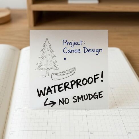 100 Sheets Transparent Sticky Notes, Clear Self-Adhesive Waterproof Notes for Annotation, 2 Sizes for School & Office (5 * 7.5cm, Small,White Transparent) in Kuwait