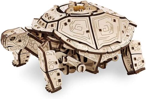 3D Puzzles for Adults DIY Wooden Turtle 3D Puzzle Model Kit with Wind-Up Mechanism & Rubber Band Engine 3D Puzzles for 15 yrs Above & Adults Model Building Kits by Eco Wood Art 269pcs in Saudi Arabia