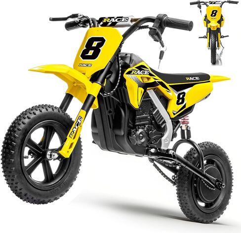 24V Kids Electric Dirt Bike - 250W Electric Motorcycle, 11 Mph Max Speed Electric Motorcycle Mini Bike with Music, 10 Miles Range, Twist Grip Throttle, Metal Suspension, Rubber Tires (Red) in Kuwait