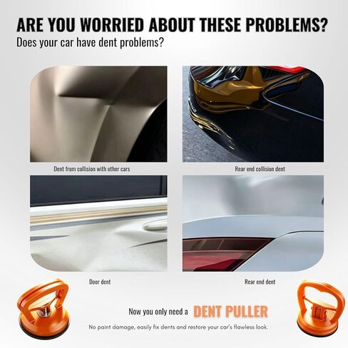 Dent Puller,3PCS Car Dent Puller Kit,Heavy-Duty Suction Cup Dent Removal Tool, 110Lbs Max Pull Paintless Auto Body Repair Set, Powerful Scratch-Free Dent Lifter for Cars, Trucks, Glass & Furniture in Saudi Arabia