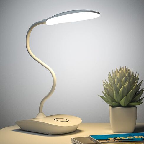 DEEPLITE LED Desk Lamp Battery Operated Lights Cordless Rechargeable Lamp, Flexible Gooseneck Portable Light for Bed Craft Nail Home Office, Eye-Caring Dimmable Small Desk Lamp Wireless Reading Lamp in Kuwait