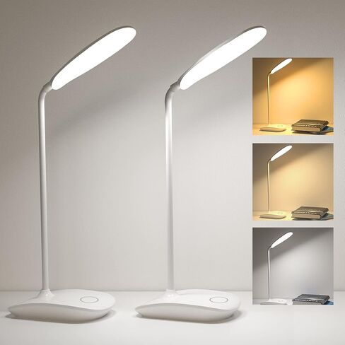 DEEPLITE LED Desk Lamp Battery Operated Lights Cordless Rechargeable Lamp, Flexible Gooseneck Portable Light for Bed Craft Nail Home Office, Eye-Caring Dimmable Small Desk Lamp Wireless Reading Lamp in Kuwait