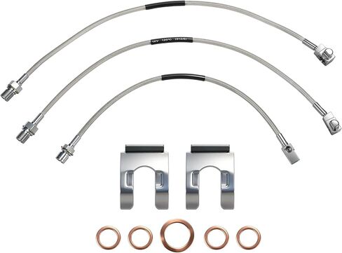 3Pcs Front and Rear Stainless Brake Lines Set 89340S 89335S, Compatible With 1971-1978 Chevy GMC C/K 10 15 20 K5 Blazer 4-6" Lift in Saudi Arabia