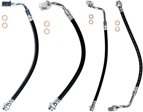 4X Brake Hose Brake Line Replacement Brake Hydraulic Hose - Front and Rear for Chevrolet Impala 2011-2013 for Chevy Impala 2011-2013 for Chevrolet Impala Limited 2014-2016 Replace # 150.62453 in Kuwait