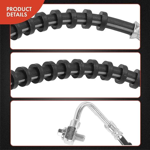 A-Premium Rear Driver and Passenger Side Brake Hydraulic Hose Compatible with Select Buick and Pontiac Models - Rendezvous 2002-2007, Aztek 2001-2005 - Replace# 10445422, 10335939(Pack of 2) in Saudi Arabia