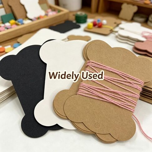 30 PCS Embroidery Bobbins Thread Floss Storage Organizer, Sewing Thread Organizer Cardboard Bobbin Wrapping Kraft-Paper Spool Cards for Ribbon Yarn Twine Binding Tape Craft DIY Sewing Storage/White in Kuwait