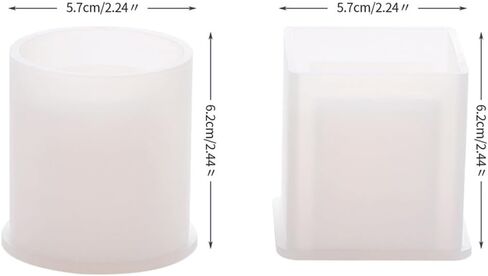 NUOBESTY قالب حامل القلم السيليكون DIY من راتنجات الايبوكسي 2.44 × 2.44 × 2.24 بوصة قالب منظم قابل لإعادة الاستخدام لأقلام الرصاص والمجوهرات صندوق تخزين سطح المكتب in Kuwait