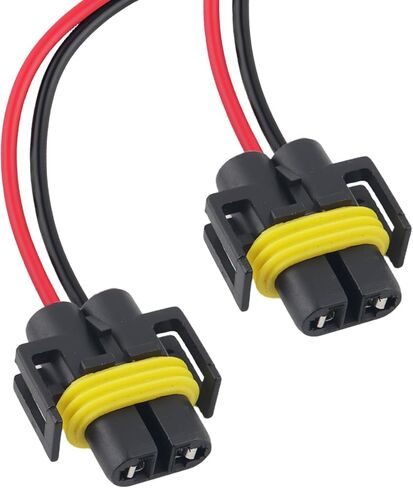 2PCS Car Fog Light Connector Plug,H8/H9/H11 Connector Replacement with Waterproof Seal,Plug and Play Car Fog Light Wiring Harness Kit for Repair & Stabilize Connection in Kuwait