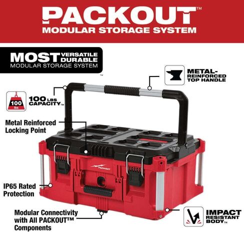 Suitable for Milwaukee 48-22-8425 10 lb (about 45.4 kg) polymer packaging large toolbox length 22 inches (about 56.1 cm). WIDTH 16.3 INCHES (APPROX. 40.9 CM), HEIGHT 11.5 INCHES (APPROX. 2 in Saudi Arabia